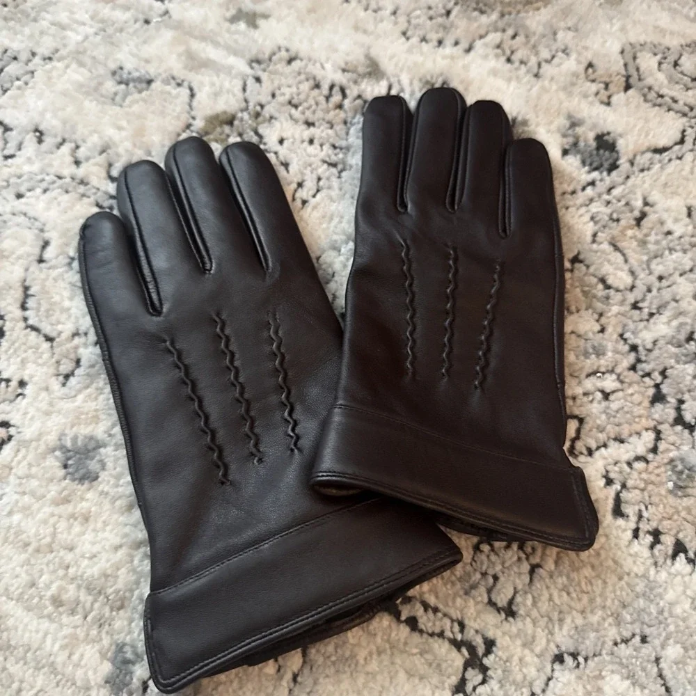 Driving Gloves Sheep Skin Cashmere Lined 9